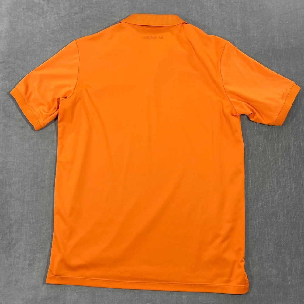 Adidas‎ Climalite Mens Medium Orange Golf Polo Shirt Athletic Activewear - Picture 7 of 9